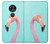 S3708 ピンクのフラミンゴ Pink Flamingo Motorola Moto G7 Play バックケース、フリップケース・カバー