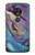 S3676 カラフルな抽象的な大理石の石 Colorful Abstract Marble Stone Motorola Moto G7 Power バックケース、フリップケース・カバー
