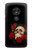 S3753 ダークゴシックゴススカルローズ Dark Gothic Goth Skull Roses Motorola Moto G7 Power バックケース、フリップケース・カバー