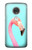 S3708 ピンクのフラミンゴ Pink Flamingo Motorola Moto G7, Moto G7 Plus バックケース、フリップケース・カバー