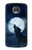 S3693 グリムホワイトウルフ満月 Grim White Wolf Full Moon Motorola Moto Z2 Play, Z2 Force バックケース、フリップケース・カバー