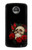 S3753 ダークゴシックゴススカルローズ Dark Gothic Goth Skull Roses Motorola Moto Z2 Play, Z2 Force バックケース、フリップケース・カバー