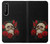 S3753 ダークゴシックゴススカルローズ Dark Gothic Goth Skull Roses Sony Xperia 1 II バックケース、フリップケース・カバー