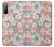 S3688 花の花のアートパターン Floral Flower Art Pattern Sony Xperia 10 II バックケース、フリップケース・カバー
