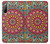 S3694 ヒッピーアートパターン Hippie Art Pattern Sony Xperia 10 II バックケース、フリップケース・カバー