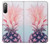 S3711 ピンクパイナップル Pink Pineapple Sony Xperia 10 II バックケース、フリップケース・カバー
