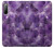 S3713 パープルクォーツアメジストグラフィックプリント Purple Quartz Amethyst Graphic Printed Sony Xperia 10 II バックケース、フリップケース・カバー
