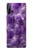S3713 パープルクォーツアメジストグラフィックプリント Purple Quartz Amethyst Graphic Printed Sony Xperia L4 バックケース、フリップケース・カバー