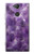 S3713 パープルクォーツアメジストグラフィックプリント Purple Quartz Amethyst Graphic Printed Sony Xperia XA2 バックケース、フリップケース・カバー