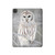 S1566 白フクロウ シロフクロウ Snowy Owl White Owl iPad Pro 11 (2021,2020,2018, 3rd, 2nd, 1st) タブレットケース