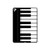 S3078 黒と白のピアノキーボード Black and White Piano Keyboard iPad Pro 12.9 (2015,2017) タブレットケース