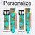 CA0407 アクアターコイズ宝石グラフィックプリント Aqua Copper Turquoise Gemstone Graphic レザーシリコン 腕時計バンド