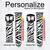CA0561 シマウマスキングラフィックプリント Zebra Skin Texture Graphic Printed レザーシリコン 腕時計バンド