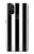 S2297 黒と白の縦縞 Black and White Vertical Stripes OnePlus Nord N10 5G バックケース、フリップケース・カバー