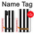 S2297 黒と白の縦縞 Black and White Vertical Stripes OnePlus Nord N10 5G バックケース、フリップケース・カバー