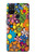 S3281 カラフルなヒッピーの花のパターン Colorful Hippie Flowers Pattern OnePlus Nord N10 5G バックケース、フリップケース・カバー
