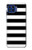 S1596 黒と白のストライプ Black and White Striped Motorola One 5G バックケース、フリップケース・カバー