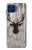 S2505 トナカイ古い木材グラフィックプリント Reindeer Head Old Wood Texture Graphic Printed Motorola One 5G バックケース、フリップケース・カバー