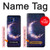 S3324 彎月・月・ギャラクシー Crescent Moon Galaxy Motorola One 5G バックケース、フリップケース・カバー