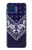 S3357 ネイビーブルーバンダナパターン Navy Blue Bandana Pattern Motorola One 5G バックケース、フリップケース・カバー