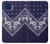 S3357 ネイビーブルーバンダナパターン Navy Blue Bandana Pattern Motorola One 5G バックケース、フリップケース・カバー
