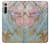 S3717 ローズゴールドブルーパステル大理石グラフィックプリント Rose Gold Blue Pastel Marble Graphic Printed Motorola Moto G8 バックケース、フリップケース・カバー