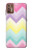 S3514 虹色ジグザグ Rainbow Zigzag Motorola Moto G9 Plus バックケース、フリップケース・カバー