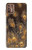S3691 ゴールドピーコックフェザー Gold Peacock Feather Motorola Moto G9 Plus バックケース、フリップケース・カバー