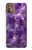 S3713 パープルクォーツアメジストグラフィックプリント Purple Quartz Amethyst Graphic Printed Motorola Moto G9 Plus バックケース、フリップケース・カバー
