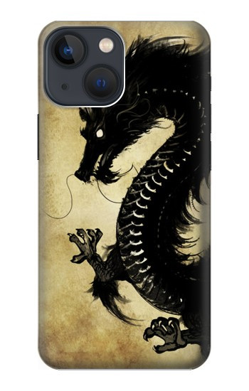 Custodia Flip Con Pittura Drago Nero Per IPhone 7 / 8 / SE 2020, Porta Carte, Similpelle