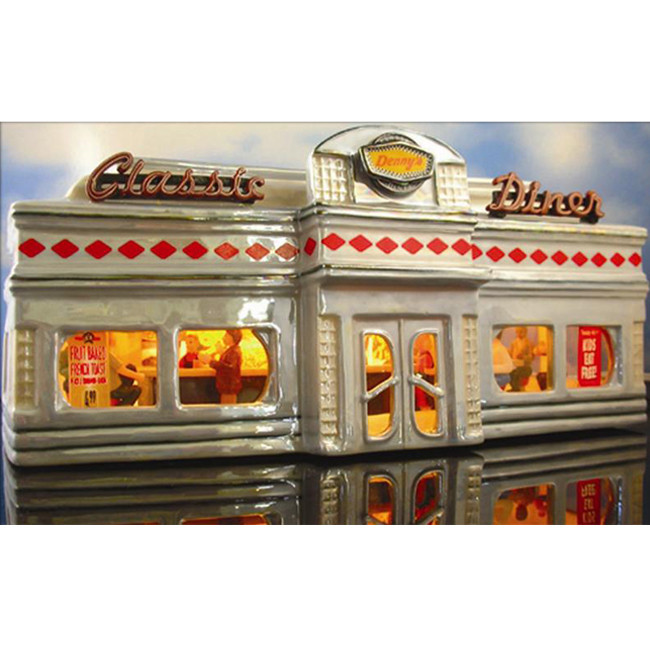 Dennys Classic Diner Porcelain Building 2006 - My Little Town