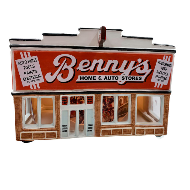 Benny's porcelain lighted building Dept 56 scale