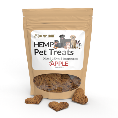Hemp Pet Treats 150mg - Apple - 30 treats - 5mg/treat