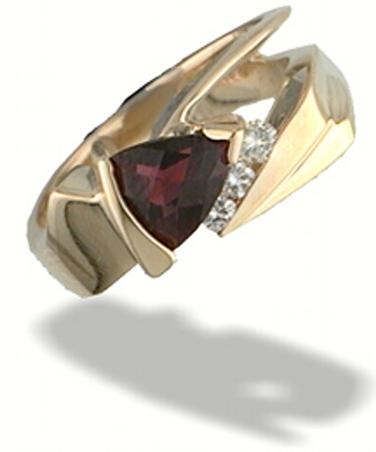 Garnet and diamond ring