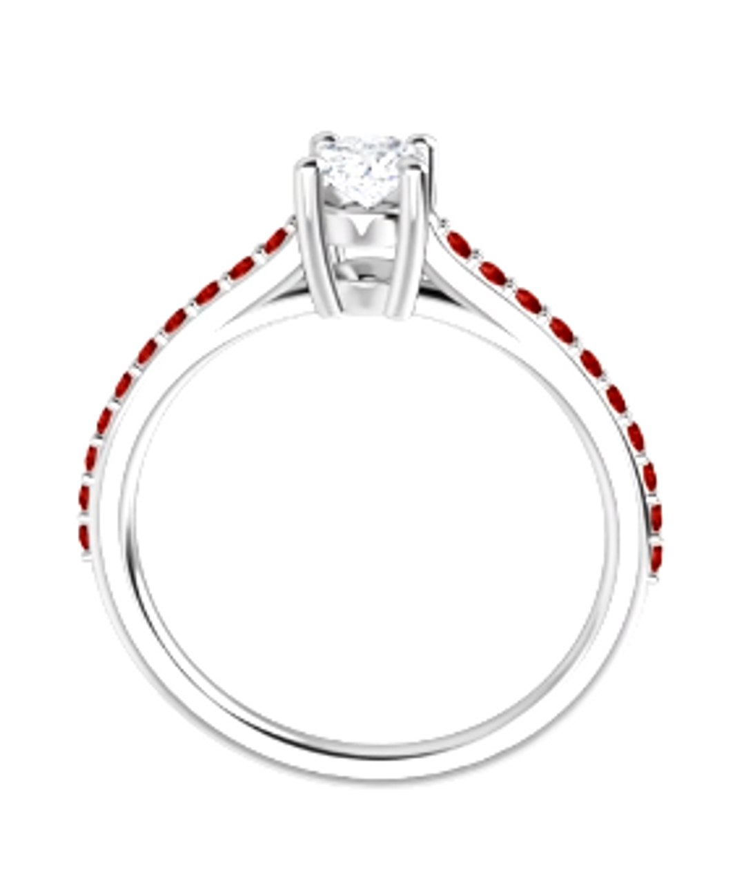 Oval Diamond Center Ruby Ballerina Bridal Ring at Rs 4999 in Jaipur | ID:  24493367297