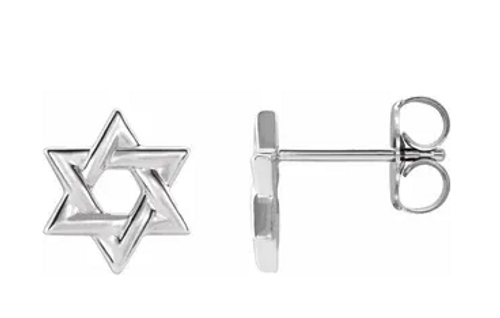 14kwg Star of David post earrings