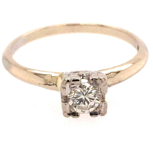 14kwg .26ct diamond solitaire ring