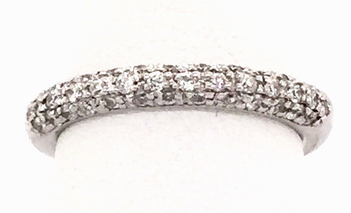 14kwg pave' diamond dome ring