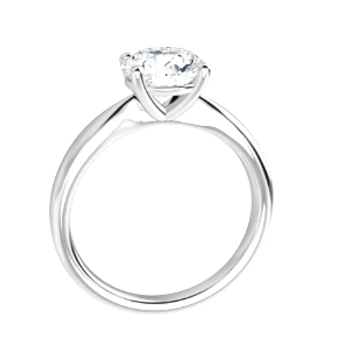 14k pinched shank diamond solitaire mounting only