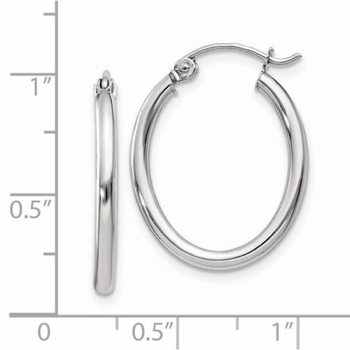 14kwg oval tubing hoops 24mm by 2mm