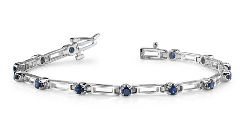 Round sapphire bracelet