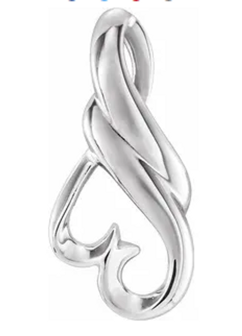 14kwg freeform swirl pendant