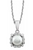 14kwg 6.5-7mm pearl/ diamond halo  pendant on 18" chain