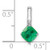 14kwg 1.25ct cushion cut emerald/0.01ct diamond pendant