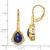 14kyg 2.64cttw ps lapis/0.14cttw diamond leverback earrings