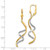 14ky&wg double spiral leverback earrings