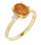 14kyg 8x6mm oval Citrine/diamond accented ring