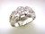 Custom design square cluster round accent diamond ring