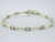 Custom design two tone bar link and bezel set diamond bracelet