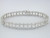 Custom design double row bezel set diamond bracelet